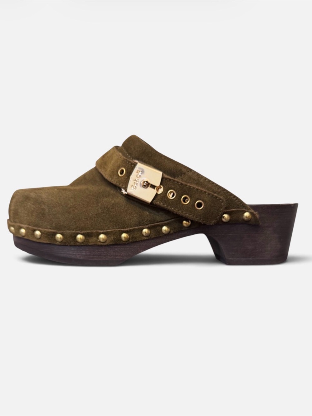 Scholl Pescura Robin Suede Clogs SZ 38 US 7.5-8